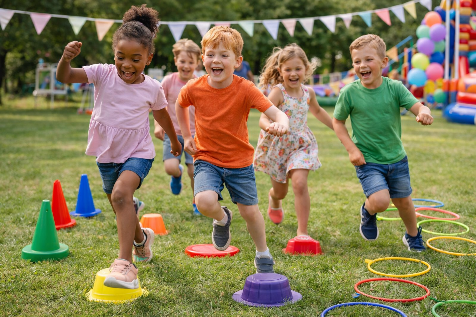 Organized party games and activities for children